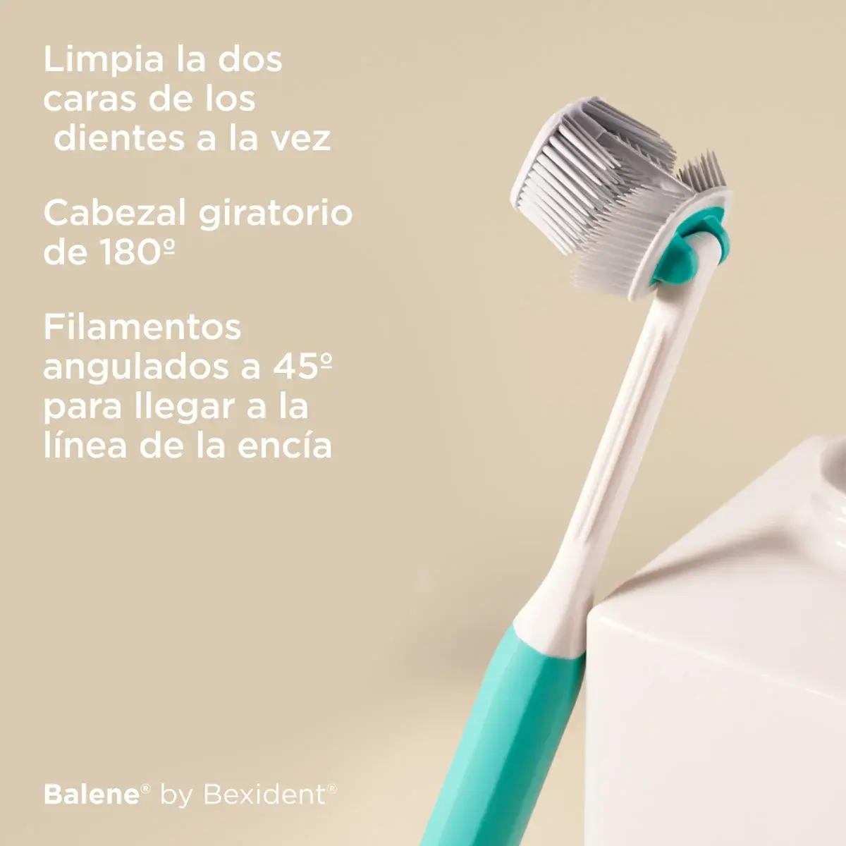 CEPILLO DENTAL ADULTO BALENE BY BEXIDENT DUREZA SUAVE - Imagen 2